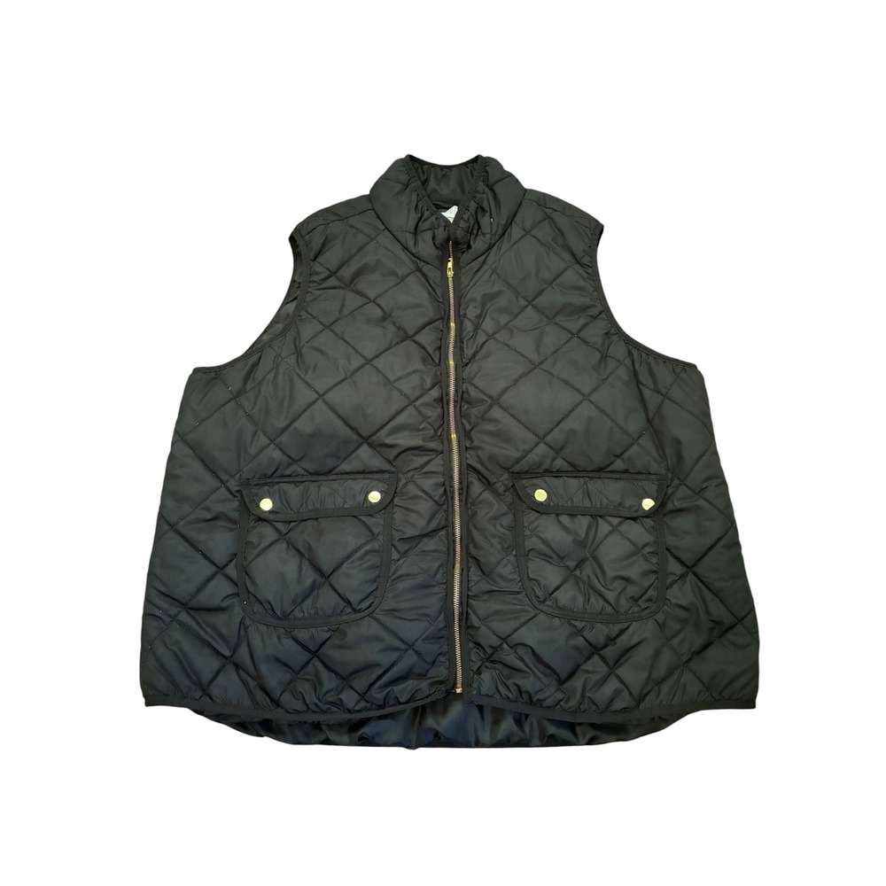 Workshop Republic‎ Clothing Black Quilted Puffer Vest Womens 3X Zip Front Pocket
